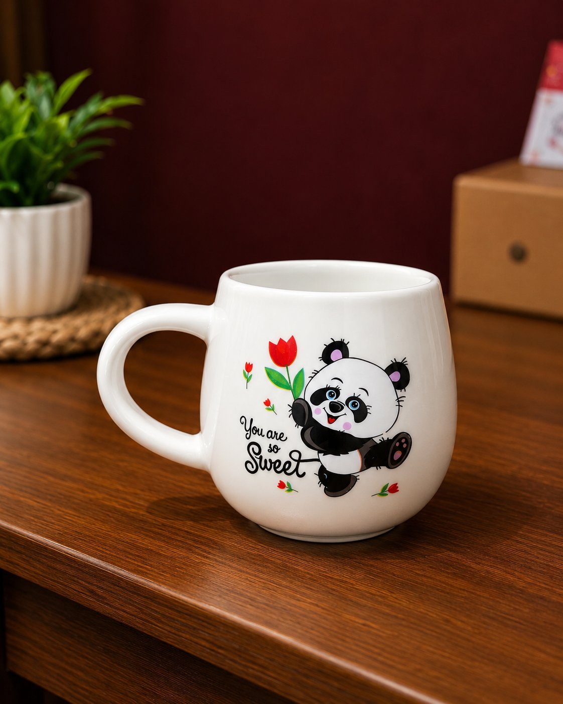 Cute Panda Ceramic Coffee Mug | "You Are So Sweet" Printed Tea & Coffee Cup